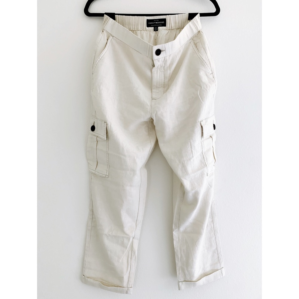 Linen Cuffed Straight Pants